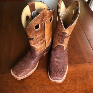 Larry Mahan Square Toe Dress Boots